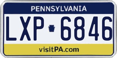 PA license plate LXP6846