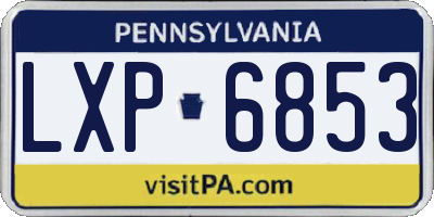 PA license plate LXP6853
