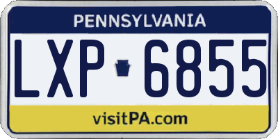 PA license plate LXP6855