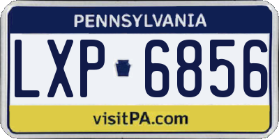 PA license plate LXP6856