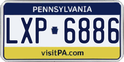 PA license plate LXP6886