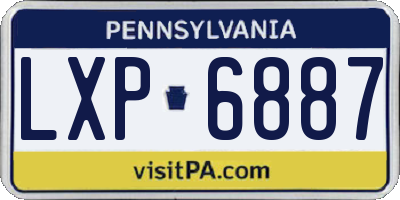 PA license plate LXP6887