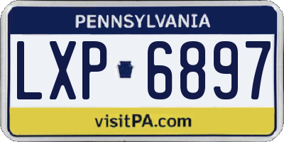 PA license plate LXP6897