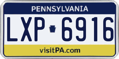 PA license plate LXP6916