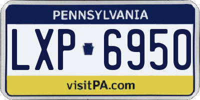 PA license plate LXP6950