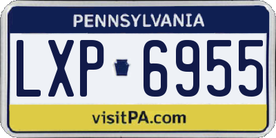 PA license plate LXP6955