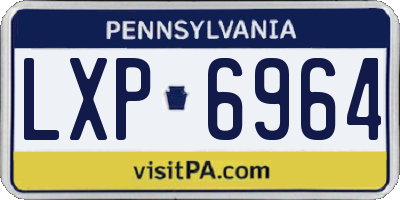 PA license plate LXP6964