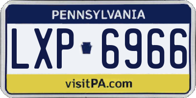 PA license plate LXP6966