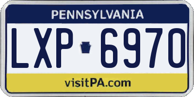 PA license plate LXP6970