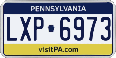 PA license plate LXP6973