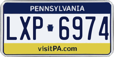 PA license plate LXP6974