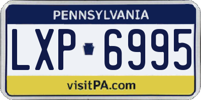 PA license plate LXP6995