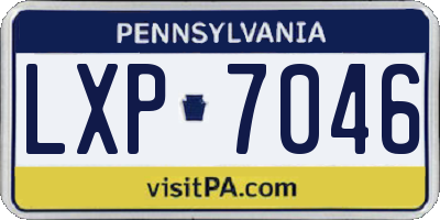 PA license plate LXP7046