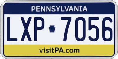 PA license plate LXP7056