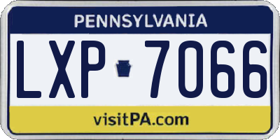 PA license plate LXP7066