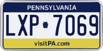 PA license plate LXP7069