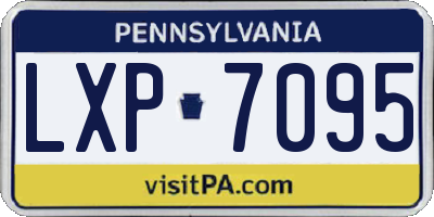 PA license plate LXP7095