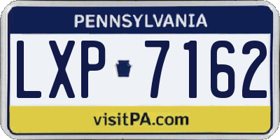 PA license plate LXP7162