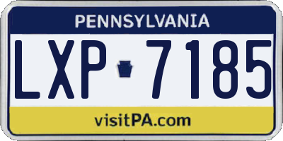 PA license plate LXP7185