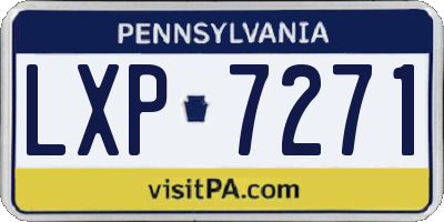PA license plate LXP7271