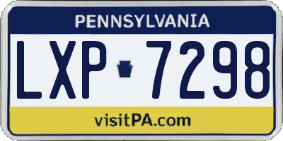 PA license plate LXP7298