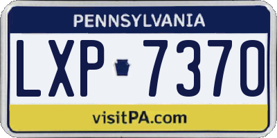 PA license plate LXP7370