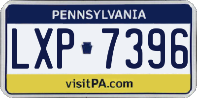PA license plate LXP7396
