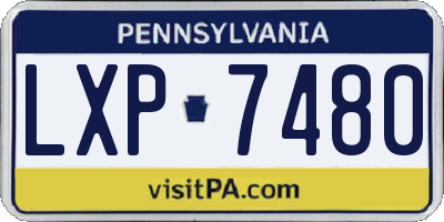 PA license plate LXP7480