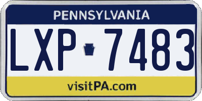 PA license plate LXP7483
