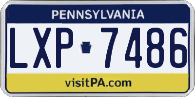 PA license plate LXP7486