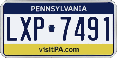 PA license plate LXP7491