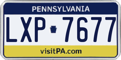 PA license plate LXP7677