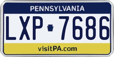 PA license plate LXP7686