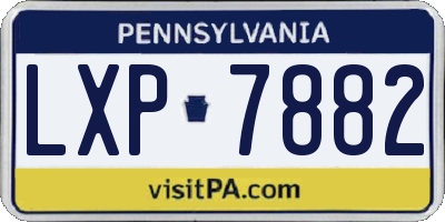 PA license plate LXP7882