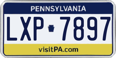 PA license plate LXP7897