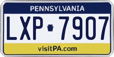 PA license plate LXP7907