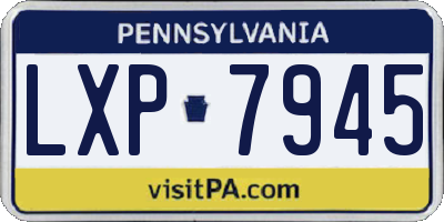 PA license plate LXP7945
