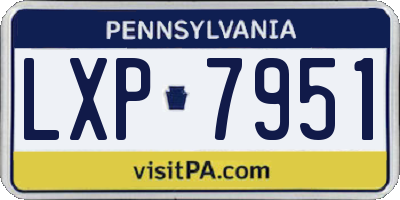 PA license plate LXP7951