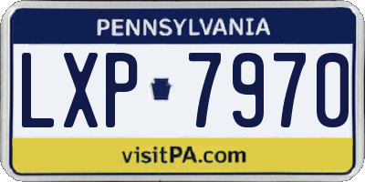PA license plate LXP7970