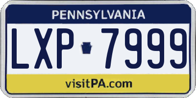 PA license plate LXP7999