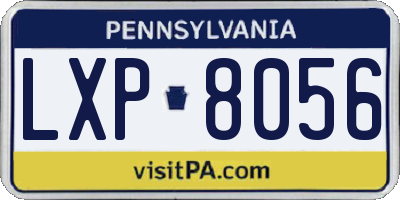 PA license plate LXP8056