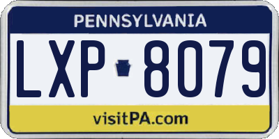 PA license plate LXP8079