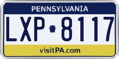 PA license plate LXP8117