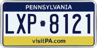 PA license plate LXP8121