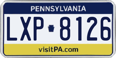 PA license plate LXP8126