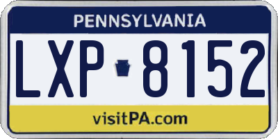 PA license plate LXP8152