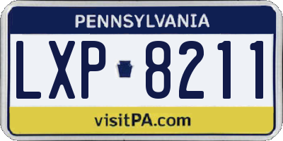 PA license plate LXP8211