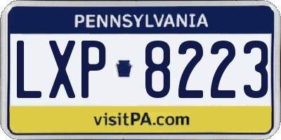 PA license plate LXP8223