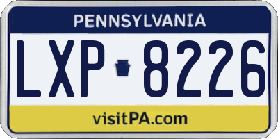 PA license plate LXP8226
