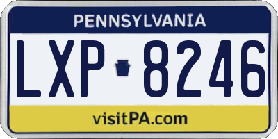 PA license plate LXP8246
